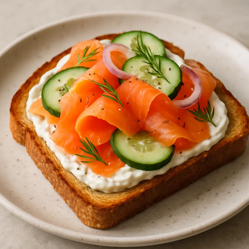 Belegtes Brot mit Räucherlachs