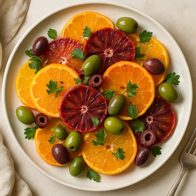 Orangen-Oliven-Salat