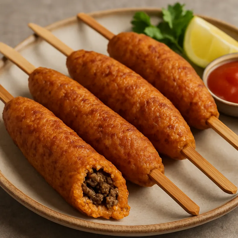 Oruk Kebab (Gefüllter Bulgur-Fleischspieß)