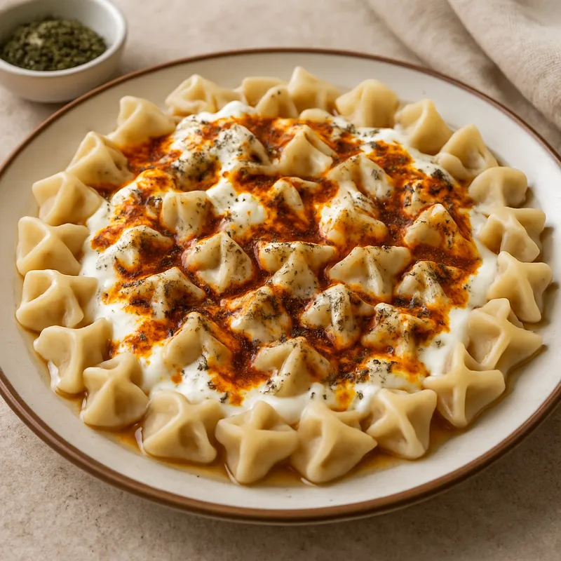 Çorum Mantı (Teigtaschen nach Çorum-Art)
