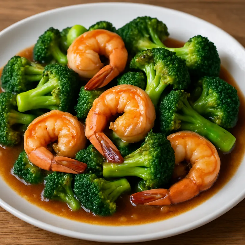 Pad Brokkoli mit Garnelen