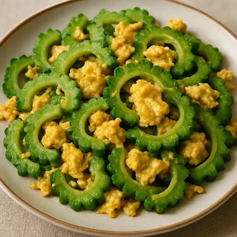 Pad Mara Sai Khai (Bittergurken-Ei-Pfanne)