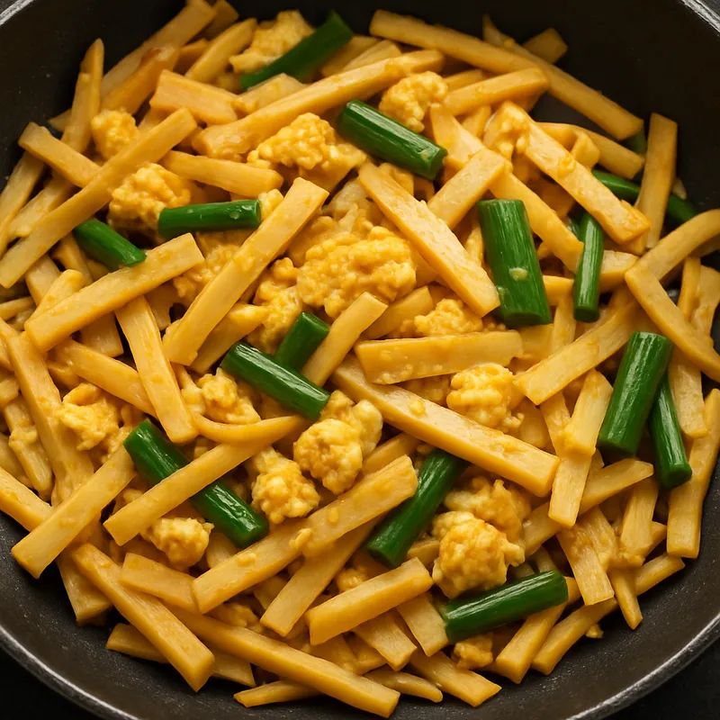 Pad nor Mai Sai Kai (Bamboosprossen-Ei-Pfanne)