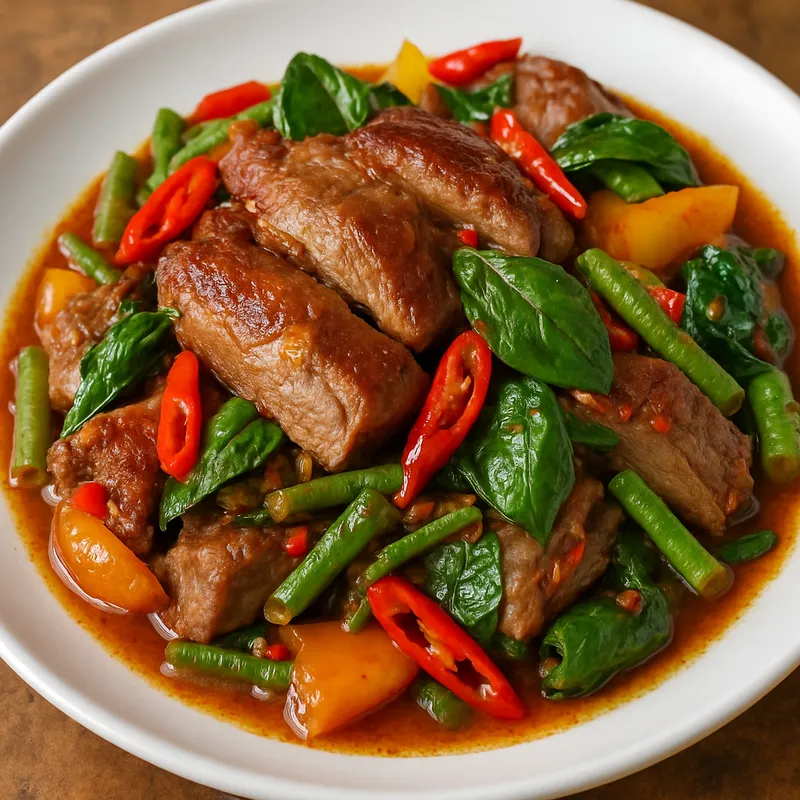 Pad Ped mit Ente (Scharf gebratene Ente)