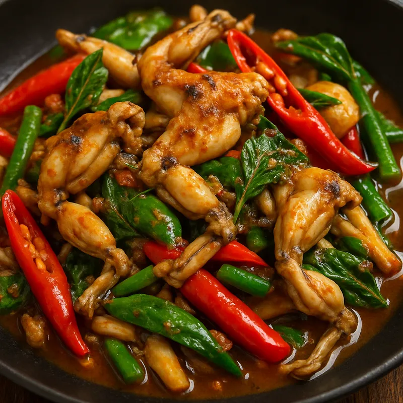 Pad Ped mit Frosch (Scharf gebratener Frosch)