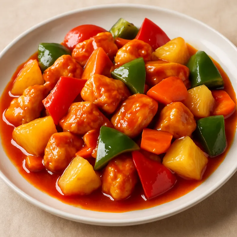 Pad Preow Wan Gai (Süß-saures Huhn)