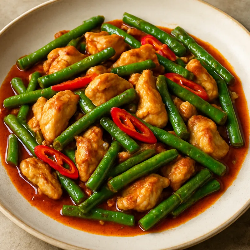 Pad Prik King mit Hähnchen