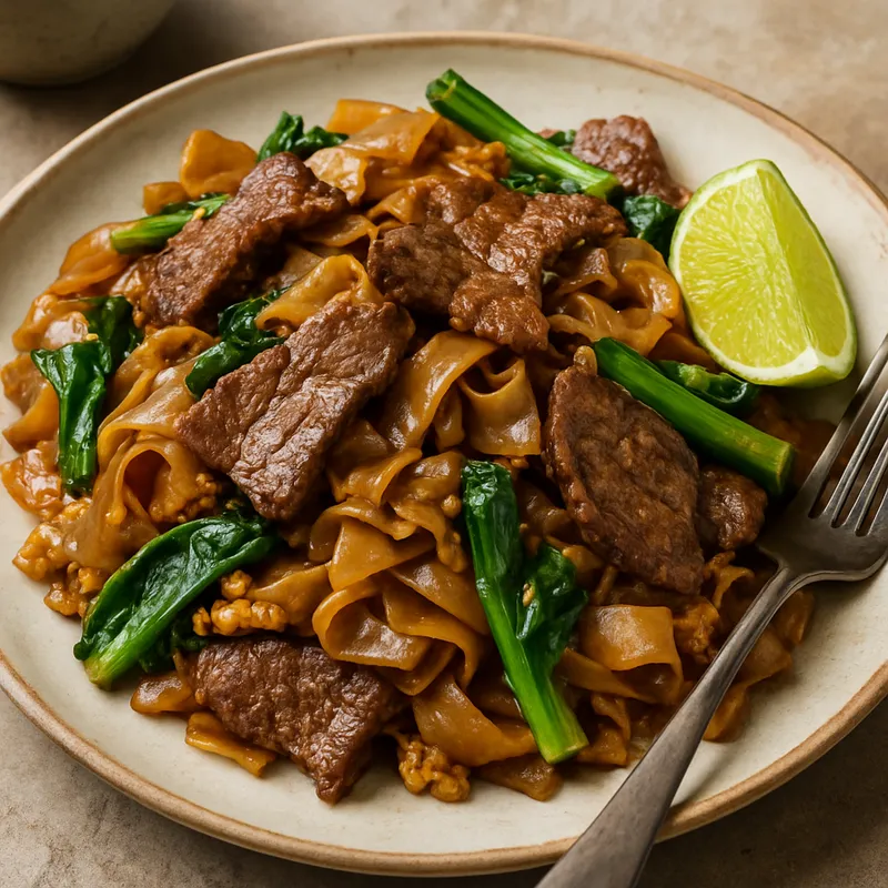 Pad See Ew mit Rindfleisch