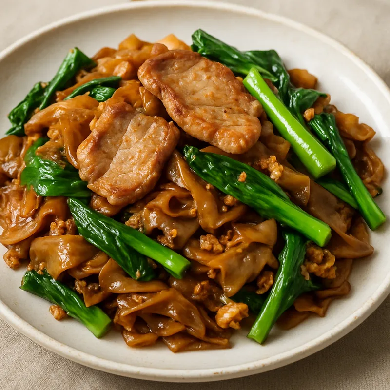 Pad See Ew mit Schweinefleisch