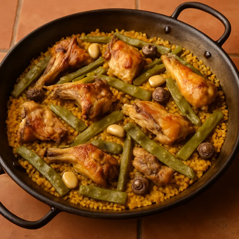 Paella Valenciana (Valencianische Paella)