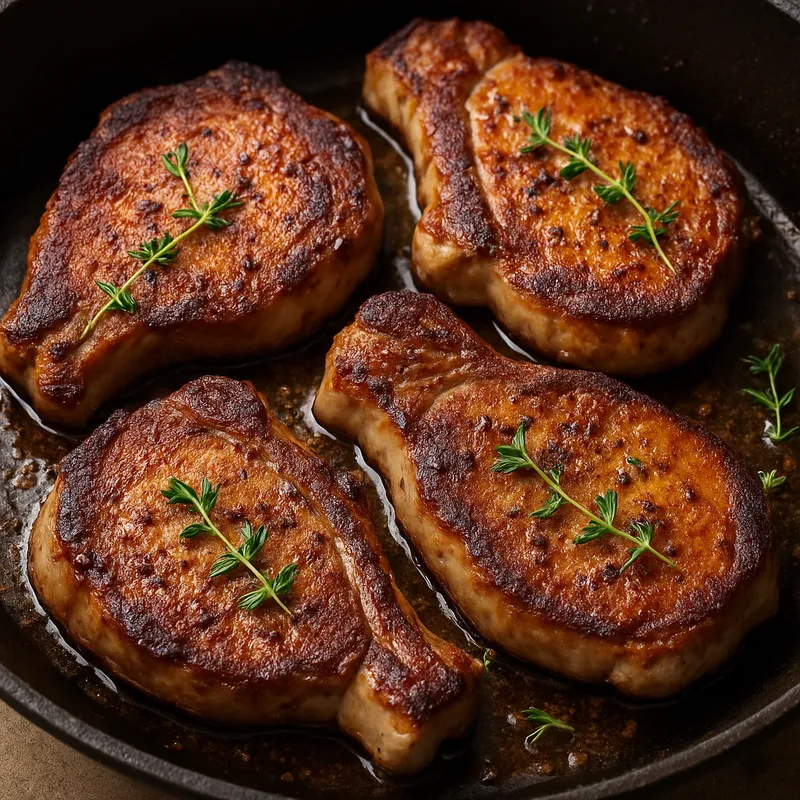 Gebratene Schweinekoteletts