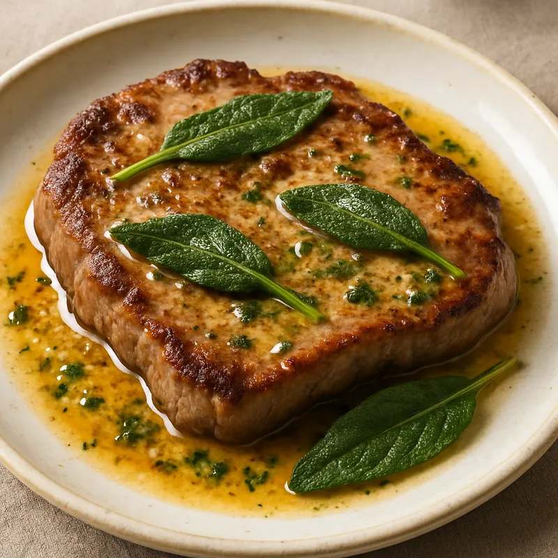 Gebratenes Kalbfleisch mit Salbei-Butter