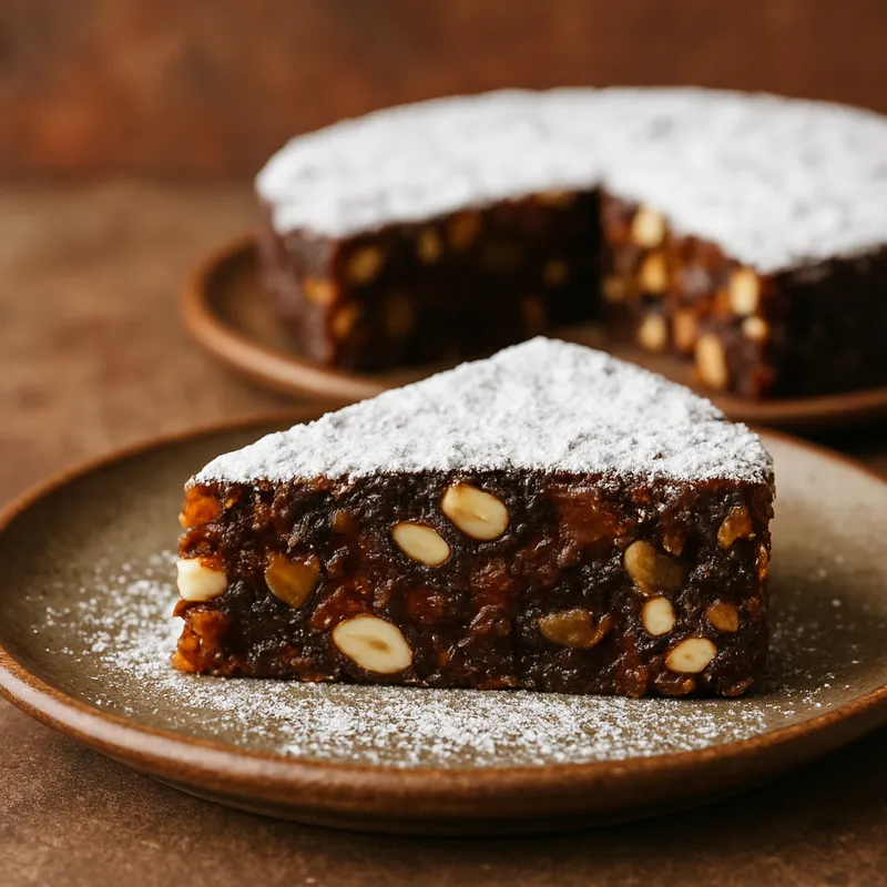 Panforte Di Siena (Sienesischer Gewürz-Früchte-Nuss-Kuchen)