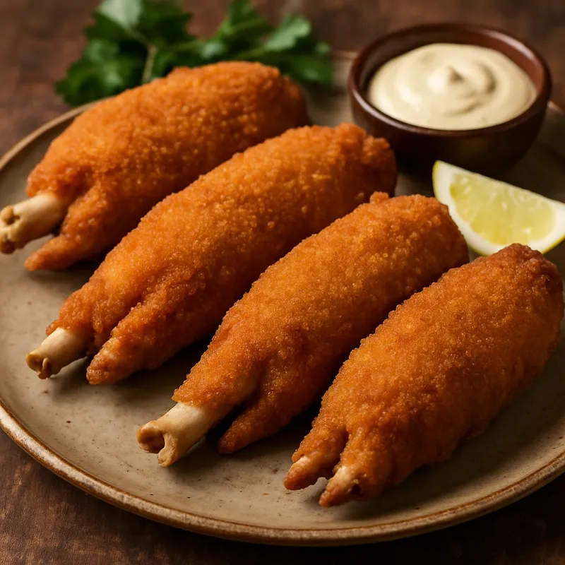 Panierte Schweinsfüße