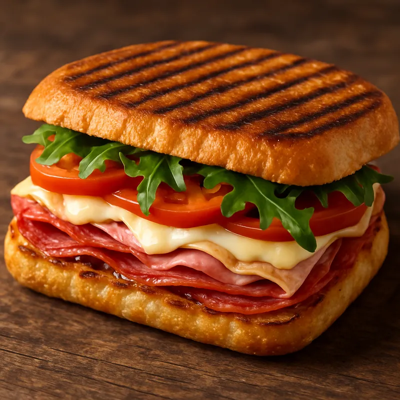 Italienisches Panini aus der Sandwichpresse
