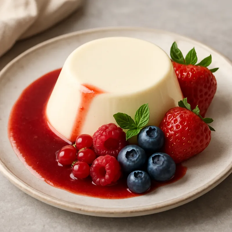 Panna Cotta mit Beeren