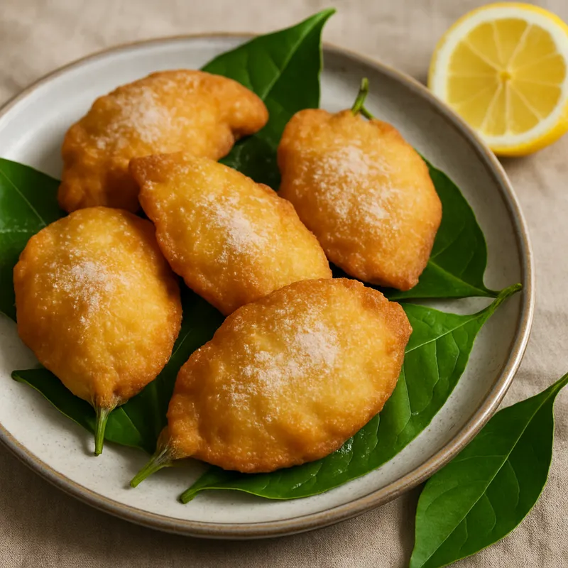 Paparajotes Murcianos (Frittierte Zitronenblätter)