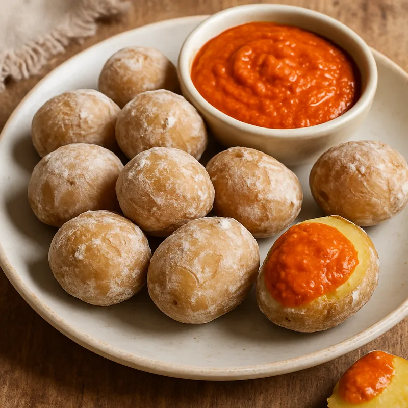 Papas Arrugadas mit roter Mojo-Sauce
