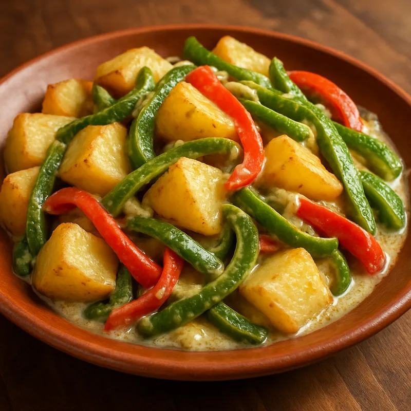 Papas Con Rajas (Kartoffeln mit Paprika)