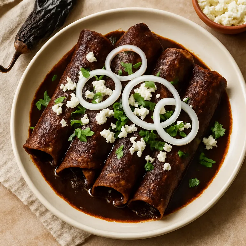 Pasilla-Chili-Enchiladas