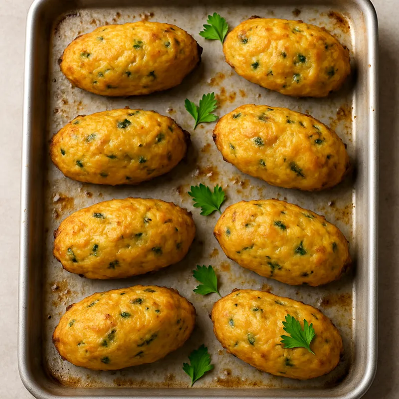 Pastéis De Bacalhau aus dem Ofen (Portugiesische Kabeljauküchlein)