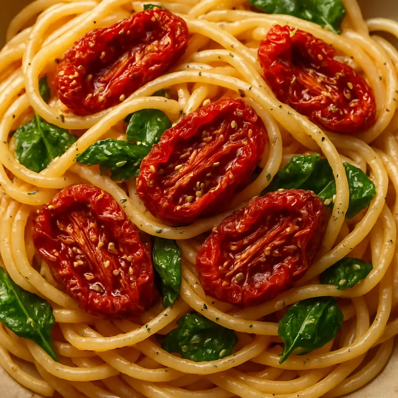 Pasta mit getrockneten Tomaten
