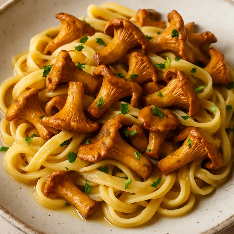 Pasta mit Pfifferlingen
