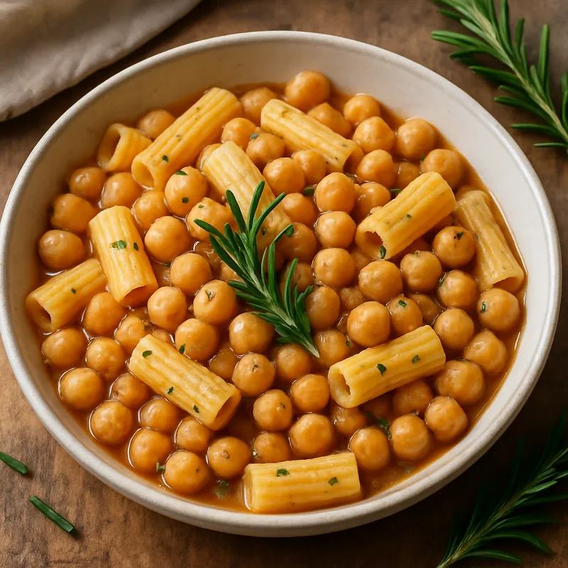Pasta mit Kichererbsen und Rosmarin