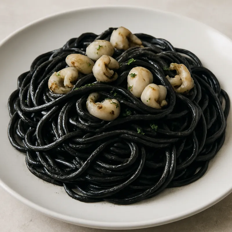 Pasta mit Tintenfischtinte