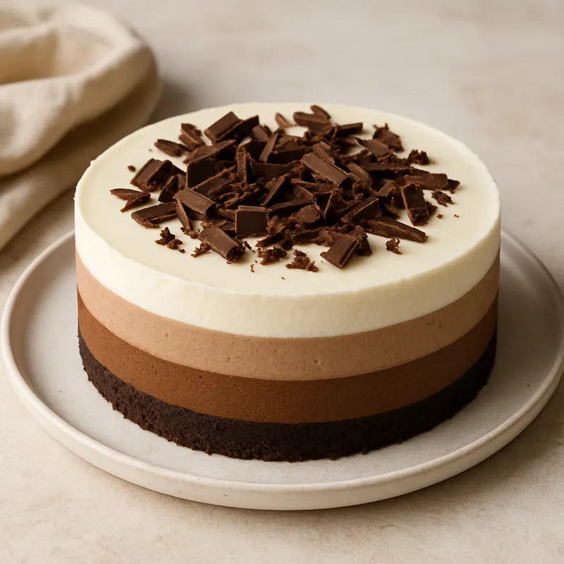Pastel de Tres Chocolates (Dreierlei-Schokoladenkuchen)