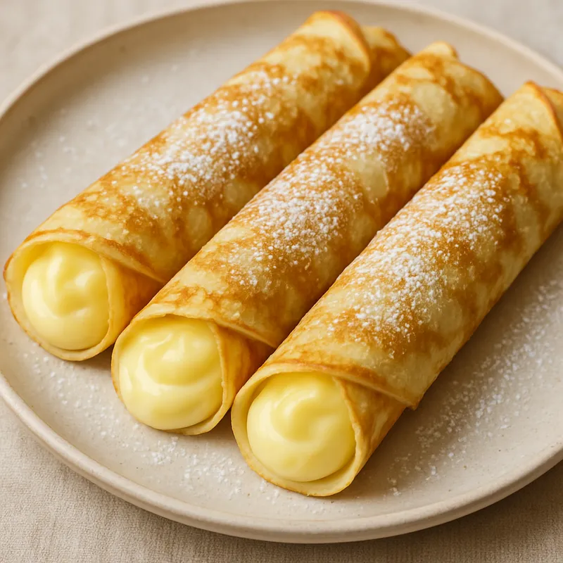 Crêpes mit Vanillecreme