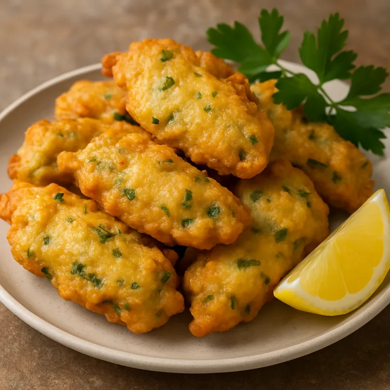 Pataniscas de Bacalhau (Portugiesische Kabeljau-Krapfen)