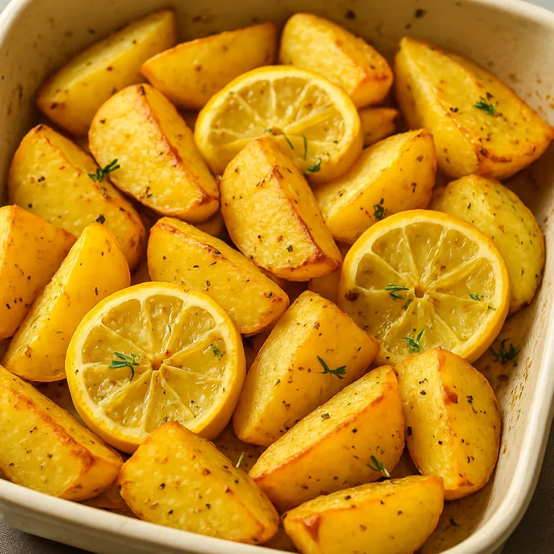 Patates Fournou (Im Ofen geröstete Zitronenkartoffeln)