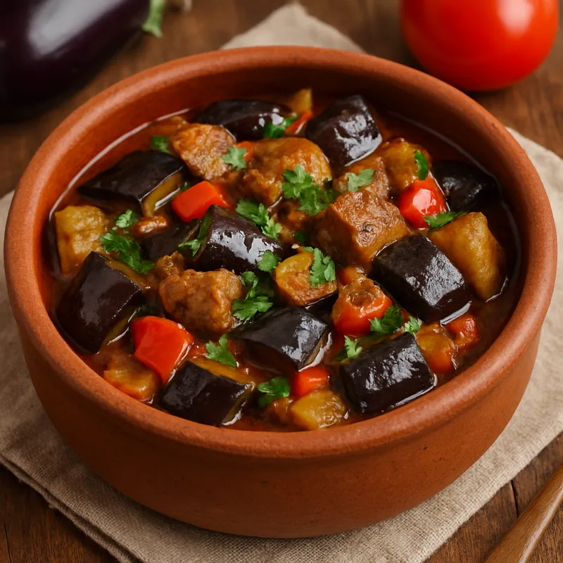 Patlican Güveç (Auberginen-Tontopf)