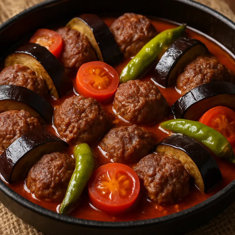 Patlican Kebab (Auberginen-Fleisch-Auflauf)