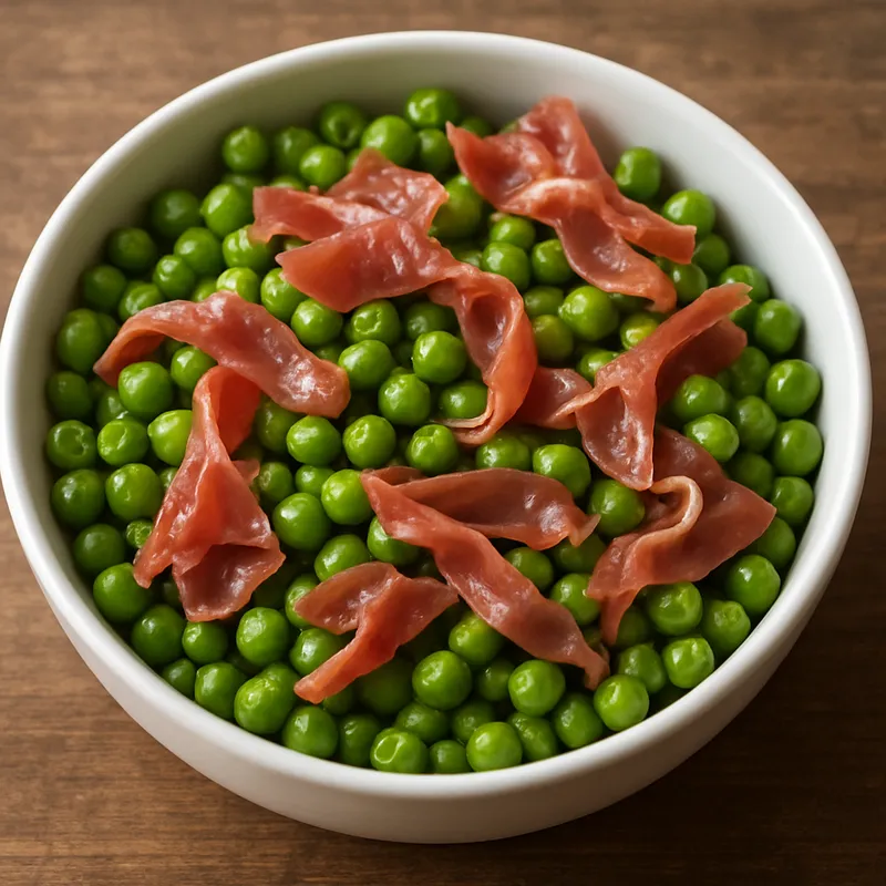 Erbsen mit Prosciutto