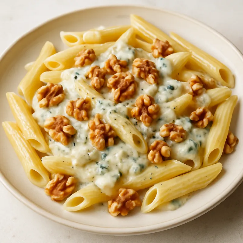 Penne mit Gorgonzola und Walnüssen