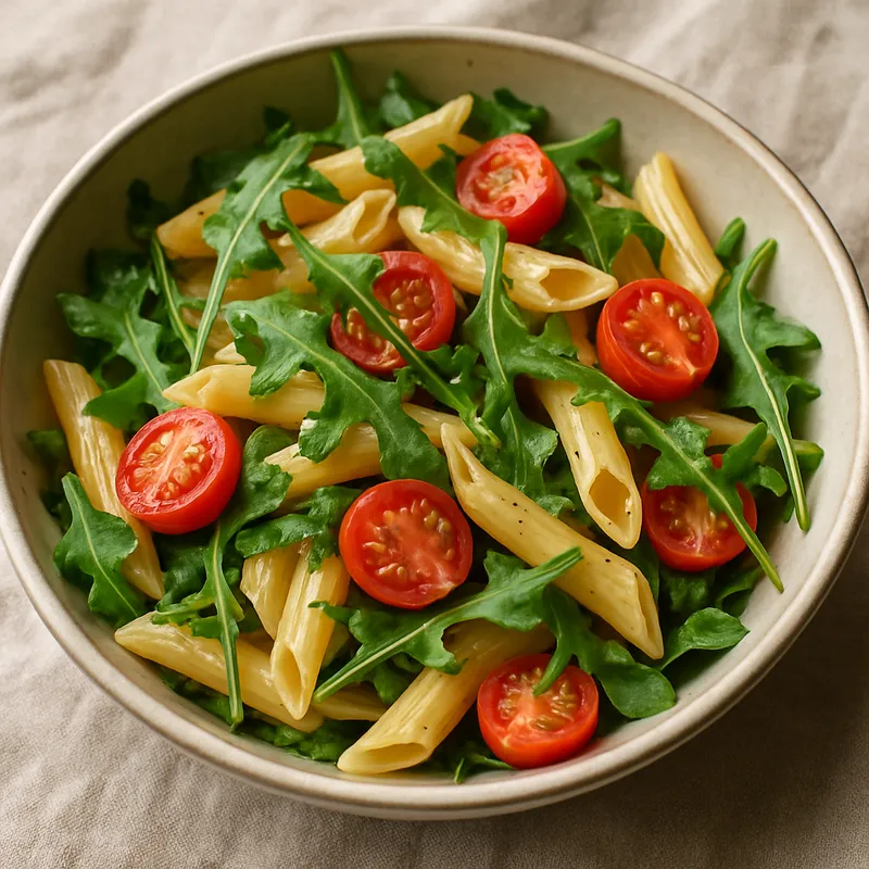 Pennette mit Rucola und Kirschtomaten