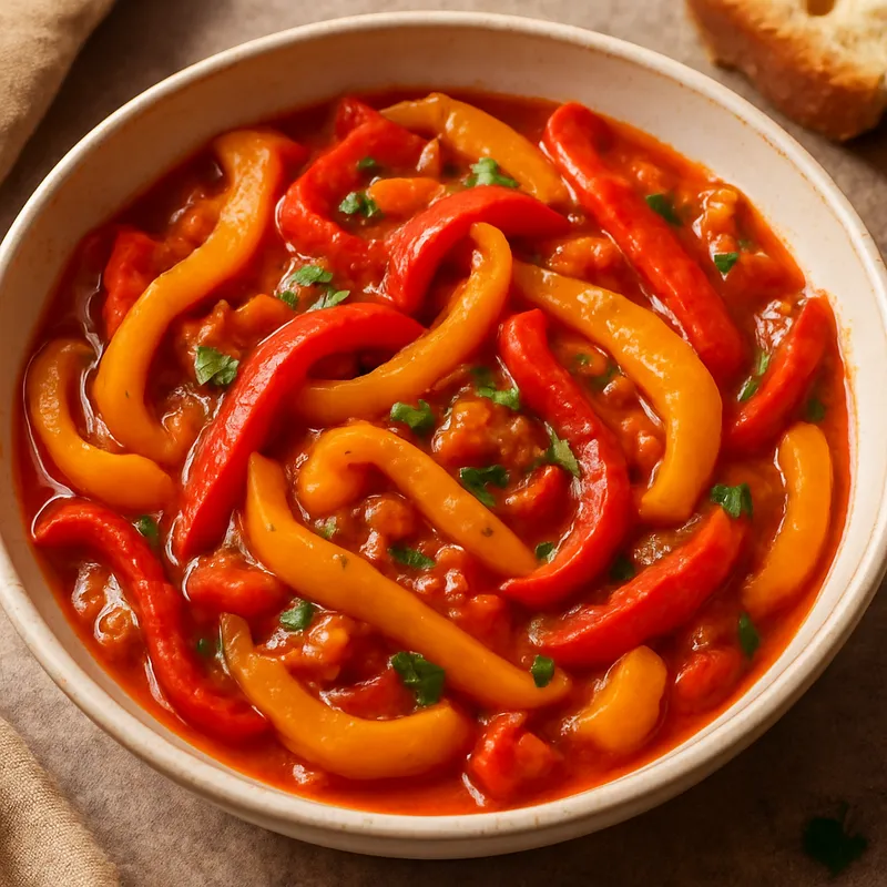 Peperonata (Italienisches Paprikagemüse)