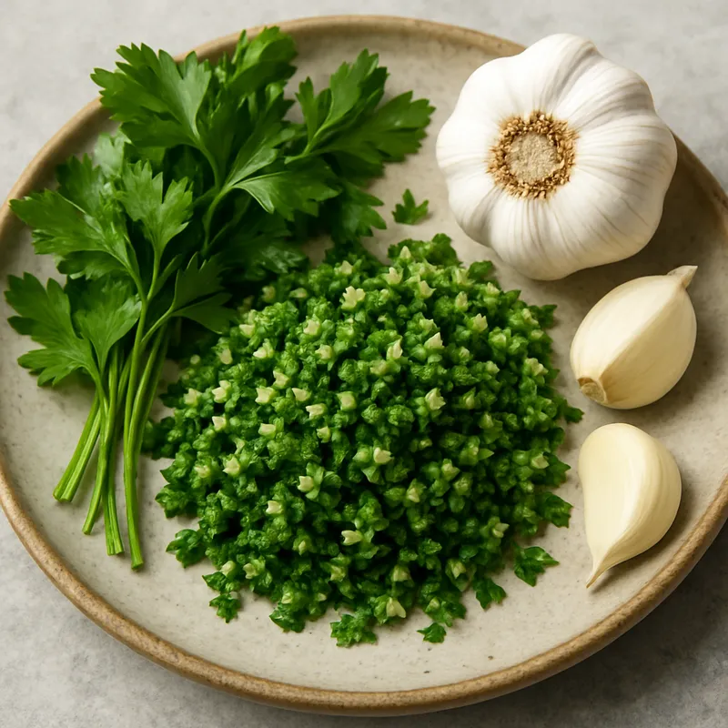 Persillade (Petersilien-Knoblauch-Mischung)