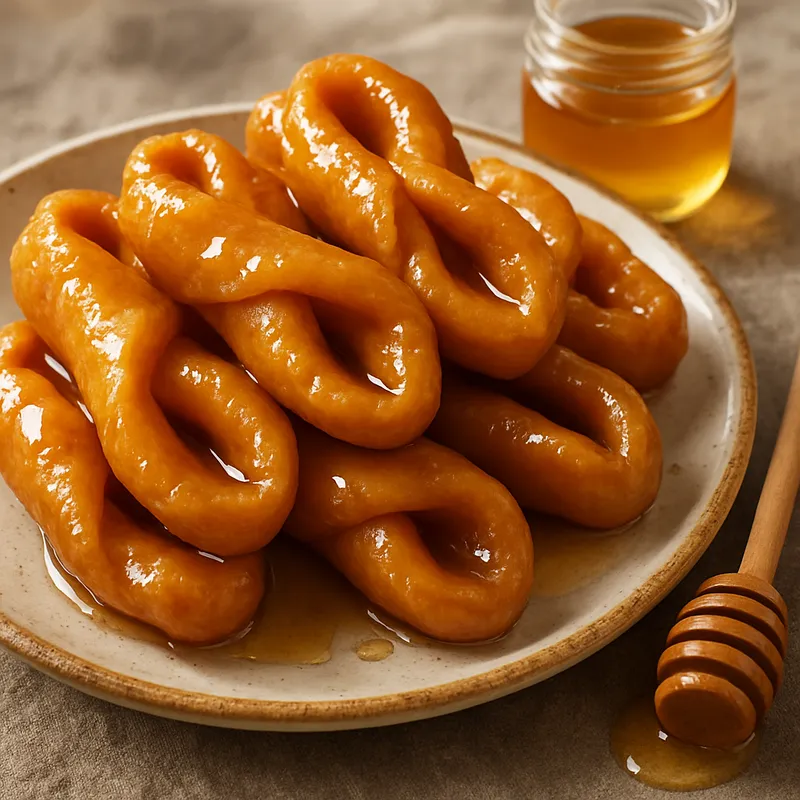 Pestinos (Honigglasierte Schmalzgebäck)