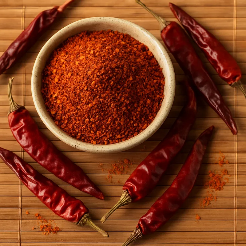 Phrik Pon Chilipulver (Thailändisches getrocknetes Chilipulver)