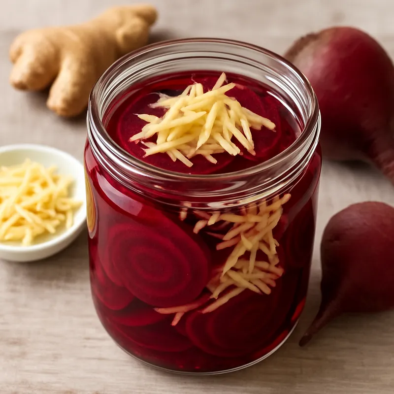 Eingelegter Ingwer-Rote-Bete