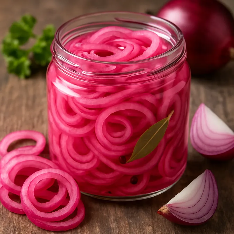 Eingelegte rote Zwiebeln