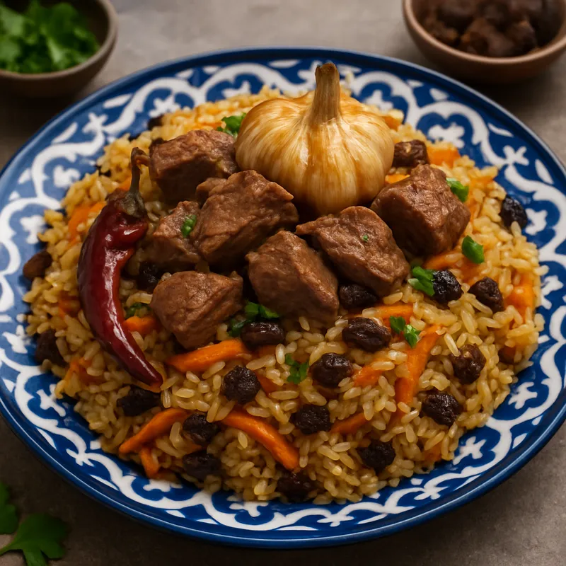 Pilaf nach Bukhara-Art (Buhara Pilavi)