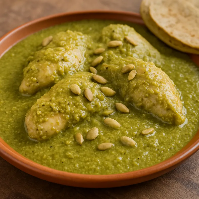 Pipián Verde (Grüne Kürbiskernsoße)
