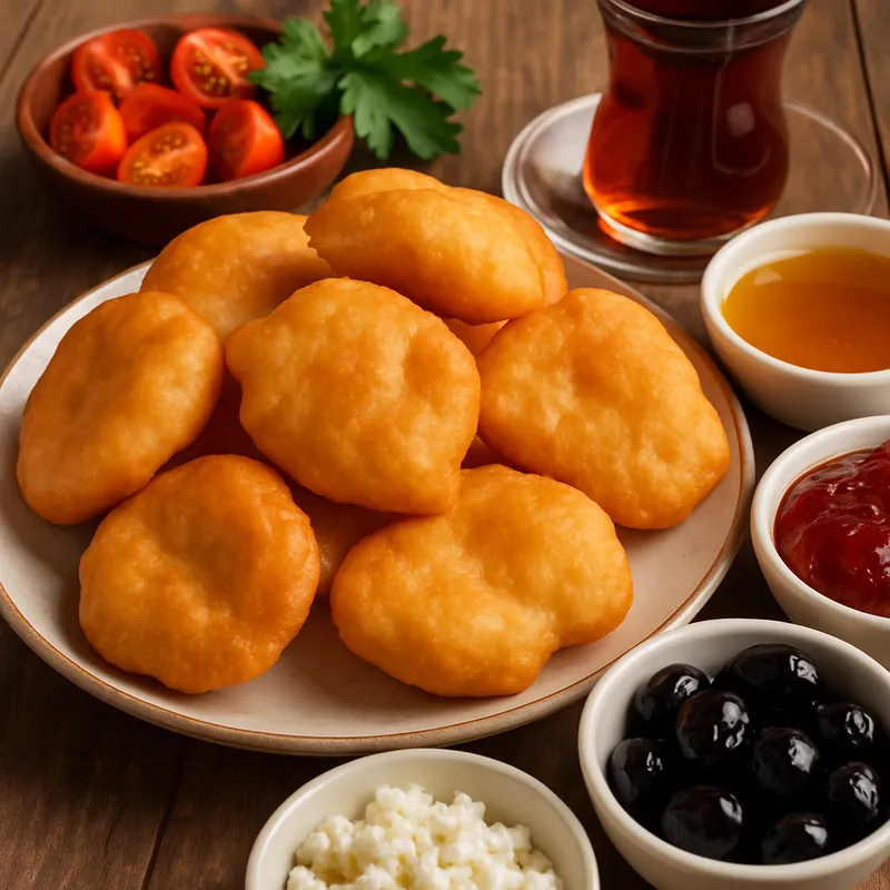 Pisi Kahvalti (Frittierter Teig zum Frühstück)