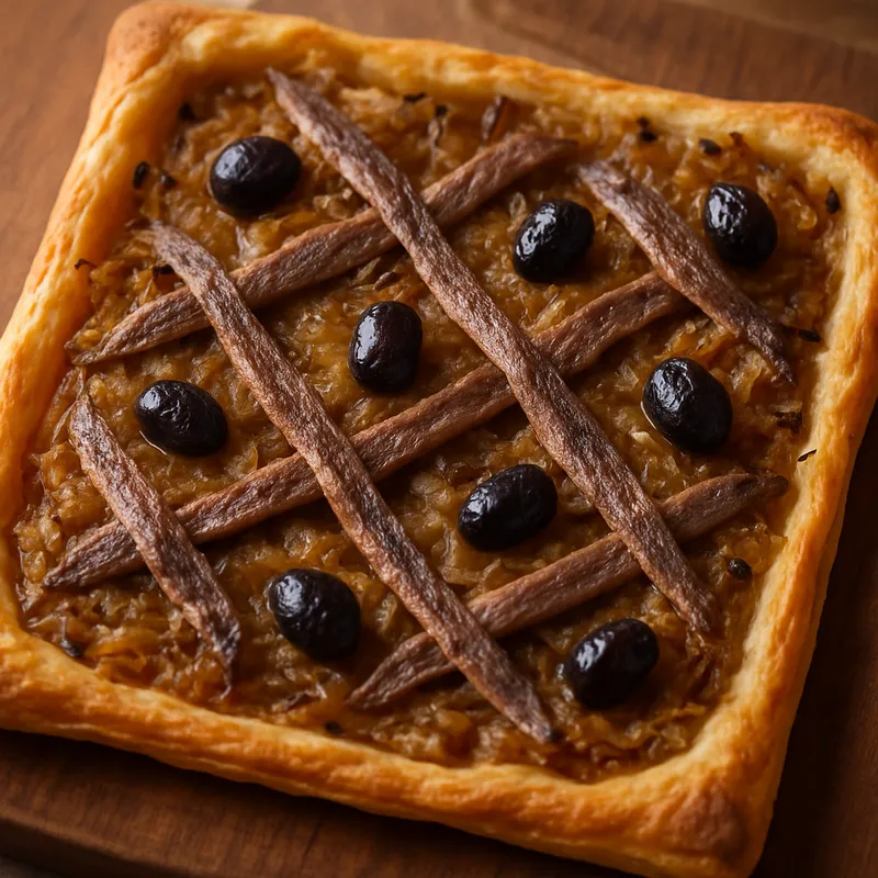 Pissaladière (Zwiebel-Sardellen-Tarte)