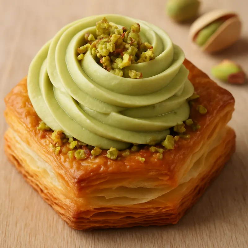 Pistazien-Creme-Gebäck