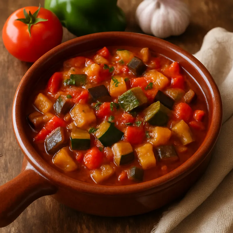Pisto Manchego (Traditionelles spanisches Gemüsegericht)